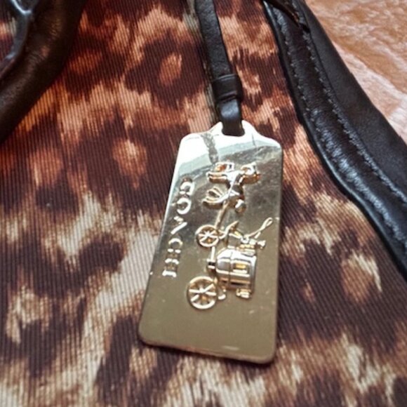 Preowned Leopard Print Coach Purse - Picture 2 of 8